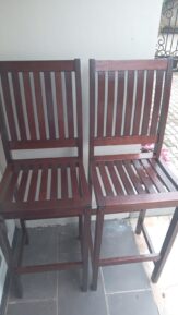 Solid Teak High Back Chair - Like New