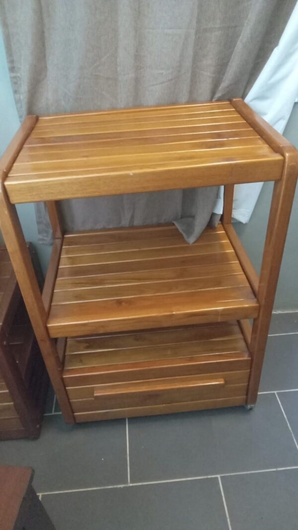 Three Tier Wood Storage Unit - Used Three Tier Wood Storage Unit - Like New