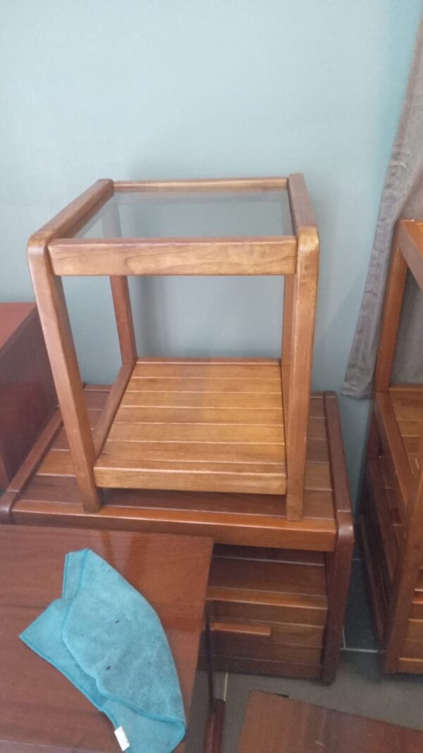 Two Tier Wood Side Table - Like New