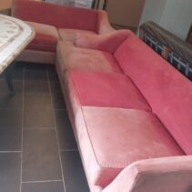 Pink Modular Sectional Sofa - Like New