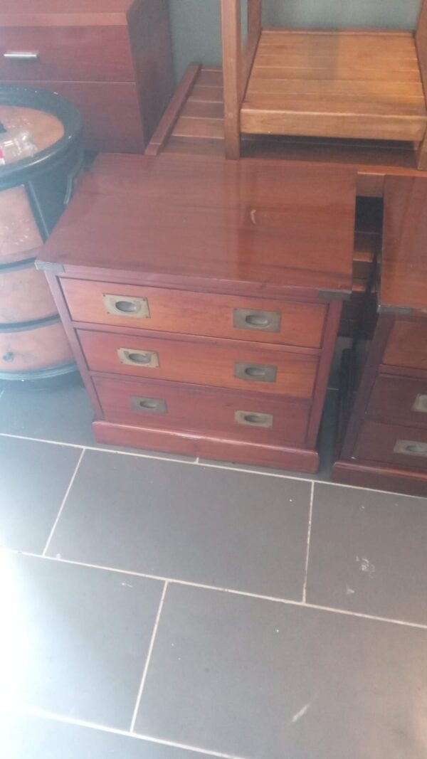 Three Drawer Wood Nightstand - Used Three Drawer Wood Nightstand - Like New